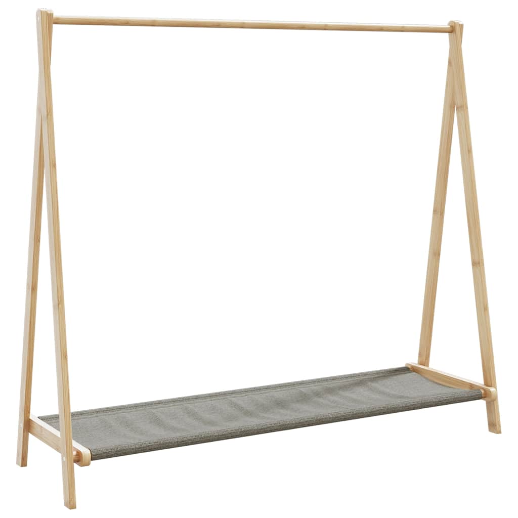 Klesstativ med hyller 106x34x102 cm bambus vidaXL
