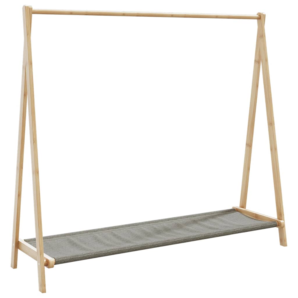 Klesstativ med hyller 106x34x102 cm bambus vidaXL