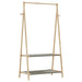 Klesstativ med hyller 96x45,5x150,5 cm bambus