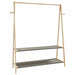Klesstativ med hyller 132x45,5x150,5 cm bambus