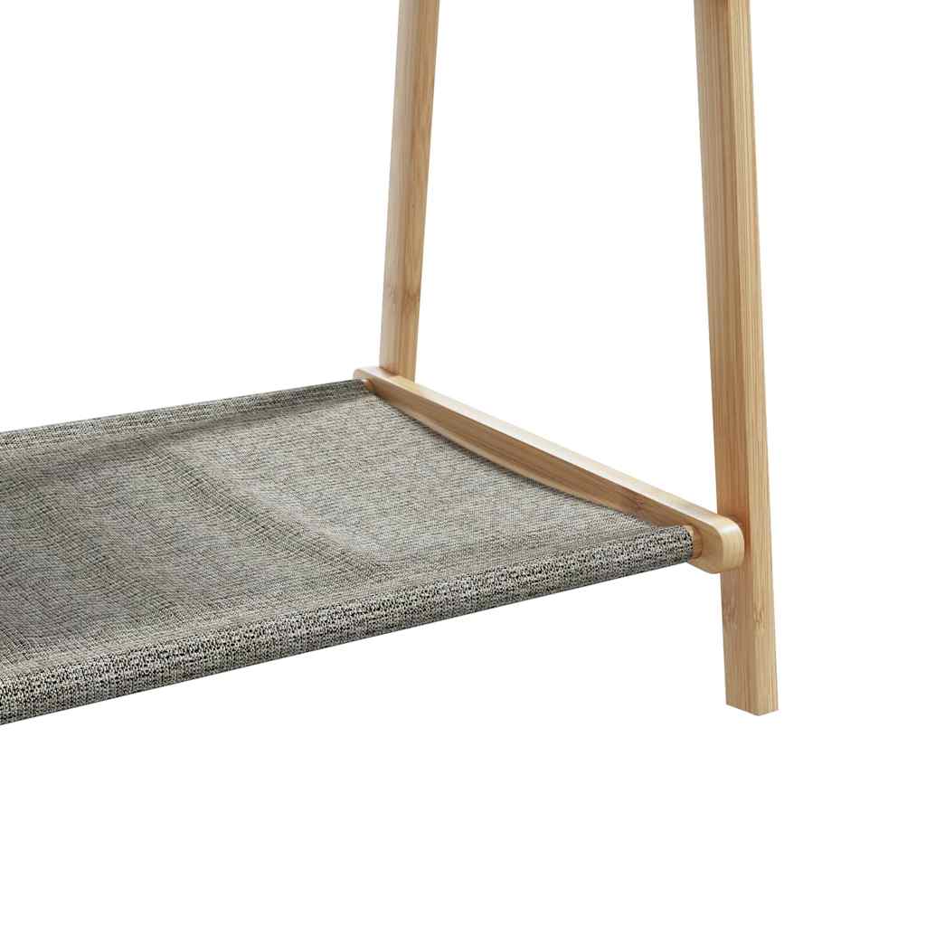 Klesstativ med hyller 132x45,5x150,5 cm bambus