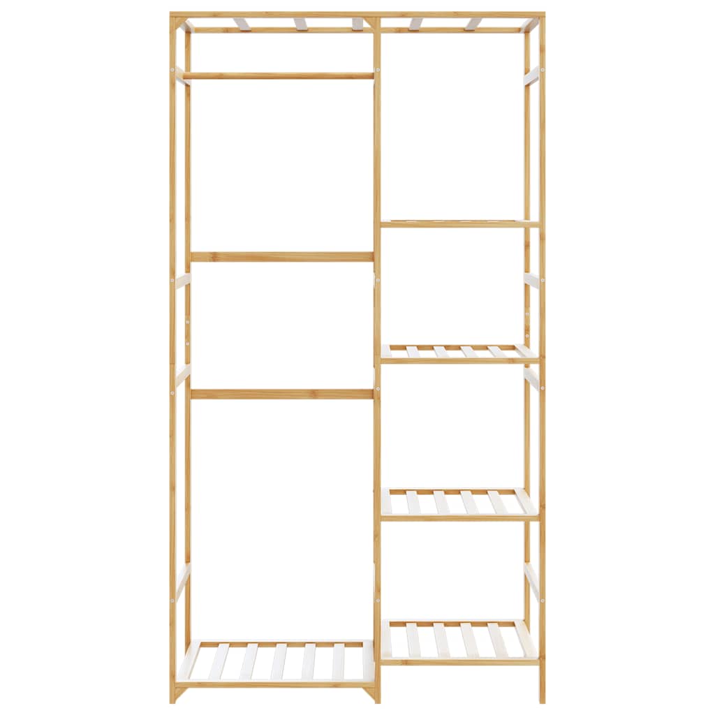 Klesstativ med hyller 100x50x184,5 cm bambus