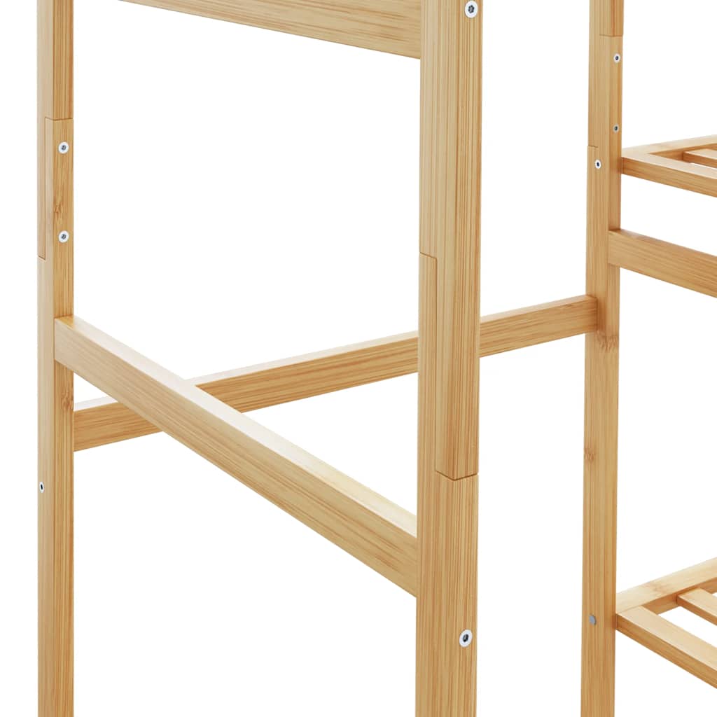 Klesstativ med hyller 100x50x184,5 cm bambus
