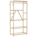 Klesstativ med hyller 80x40x175 cm bambus
