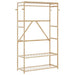 Klesstativ med hyller 110x40x175 cm bambus