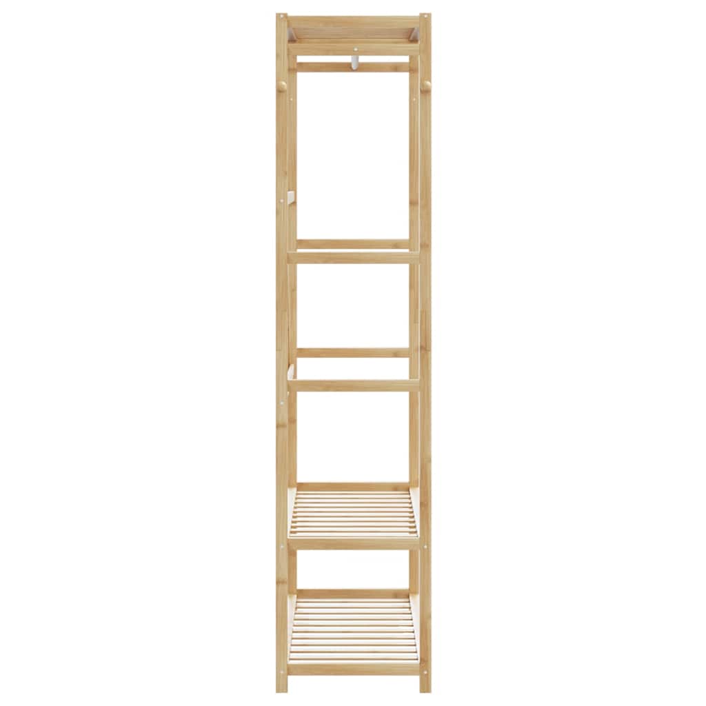 Klesstativ med hyller 110x40x175 cm bambus