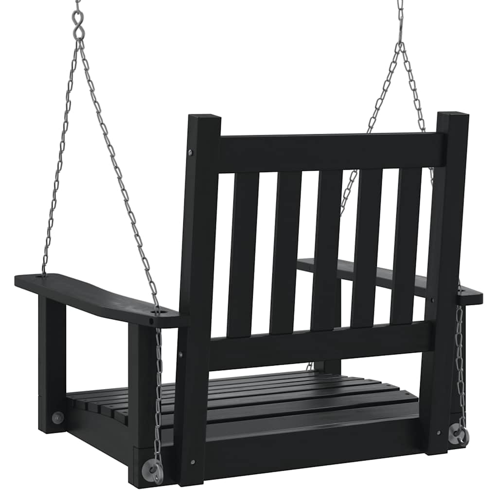 Hagehuske med metallkjeder svart heltre gran vidaXL