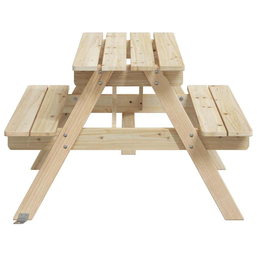 Piknikbord for 4 barn med parasollhull heltre gran vidaXL