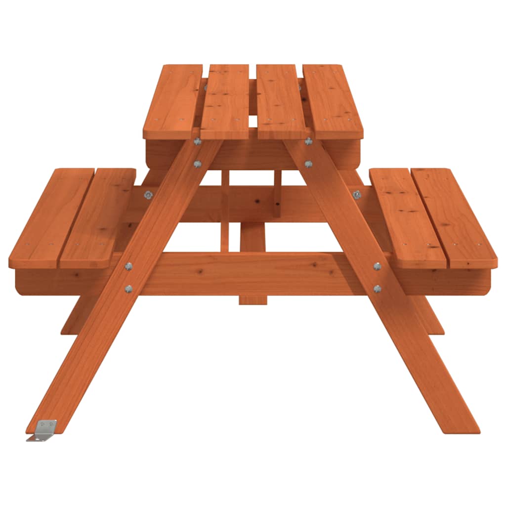 Piknikbord for 4 barn med parasollhull heltre gran vidaXL