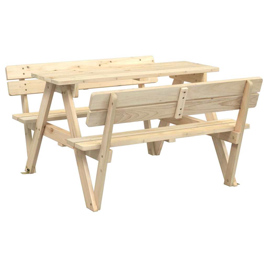 Piknikbord for 4 barn med parasollhull heltre gran vidaXL