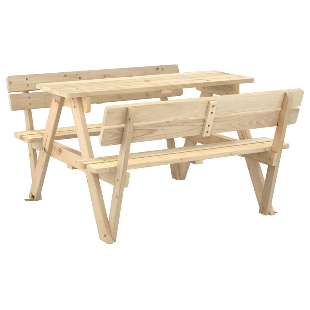 Piknikbord for 4 barn med parasollhull heltre gran vidaXL
