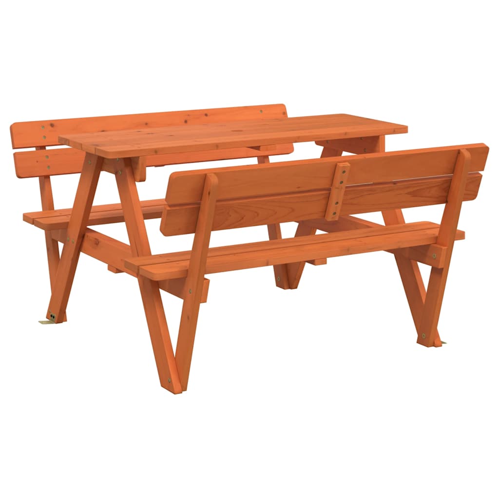 Piknikbord for 4 barn med parasollhull heltre gran vidaXL