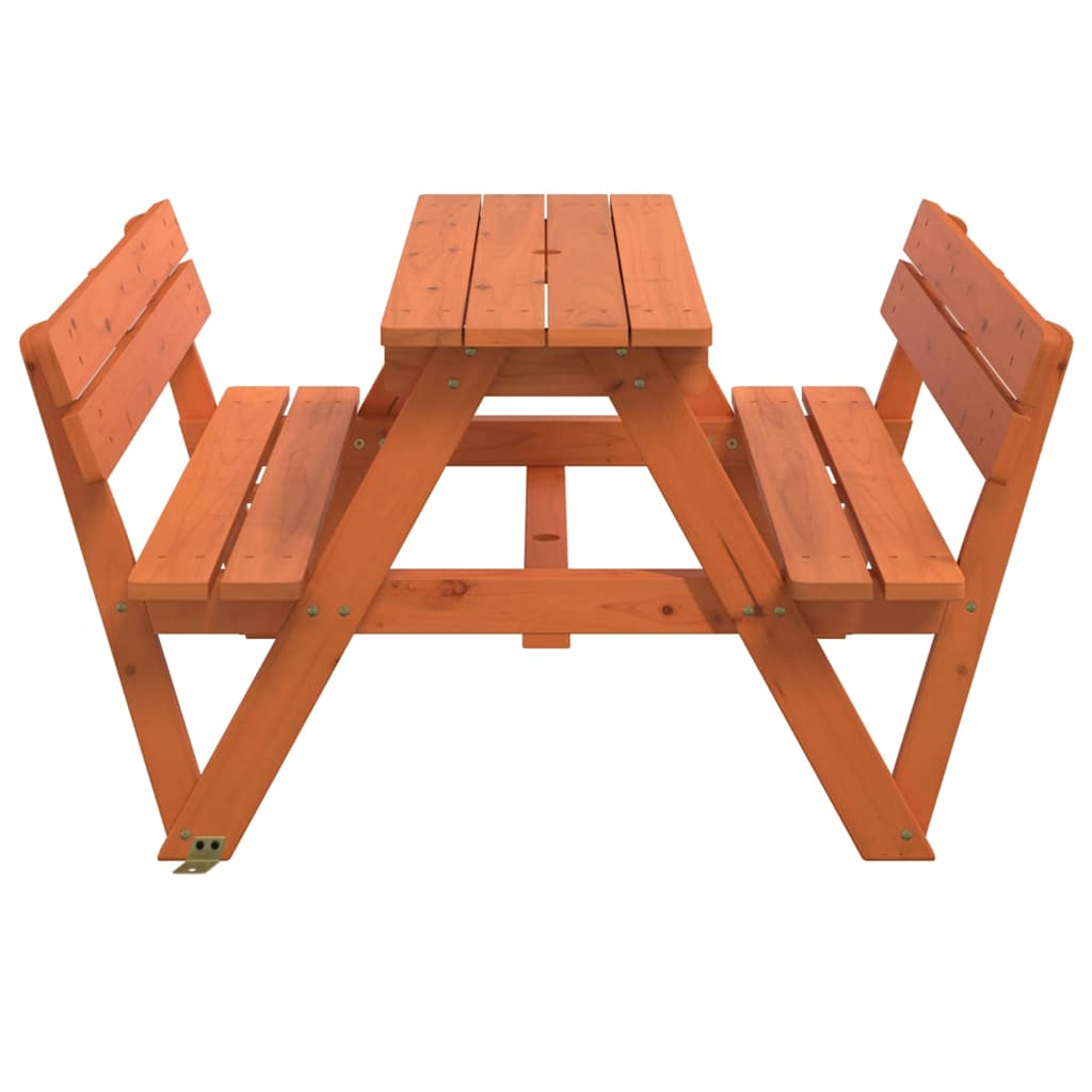Piknikbord for 4 barn med parasollhull heltre gran vidaXL