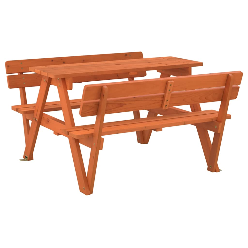 Piknikbord for 4 barn med parasollhull heltre gran vidaXL