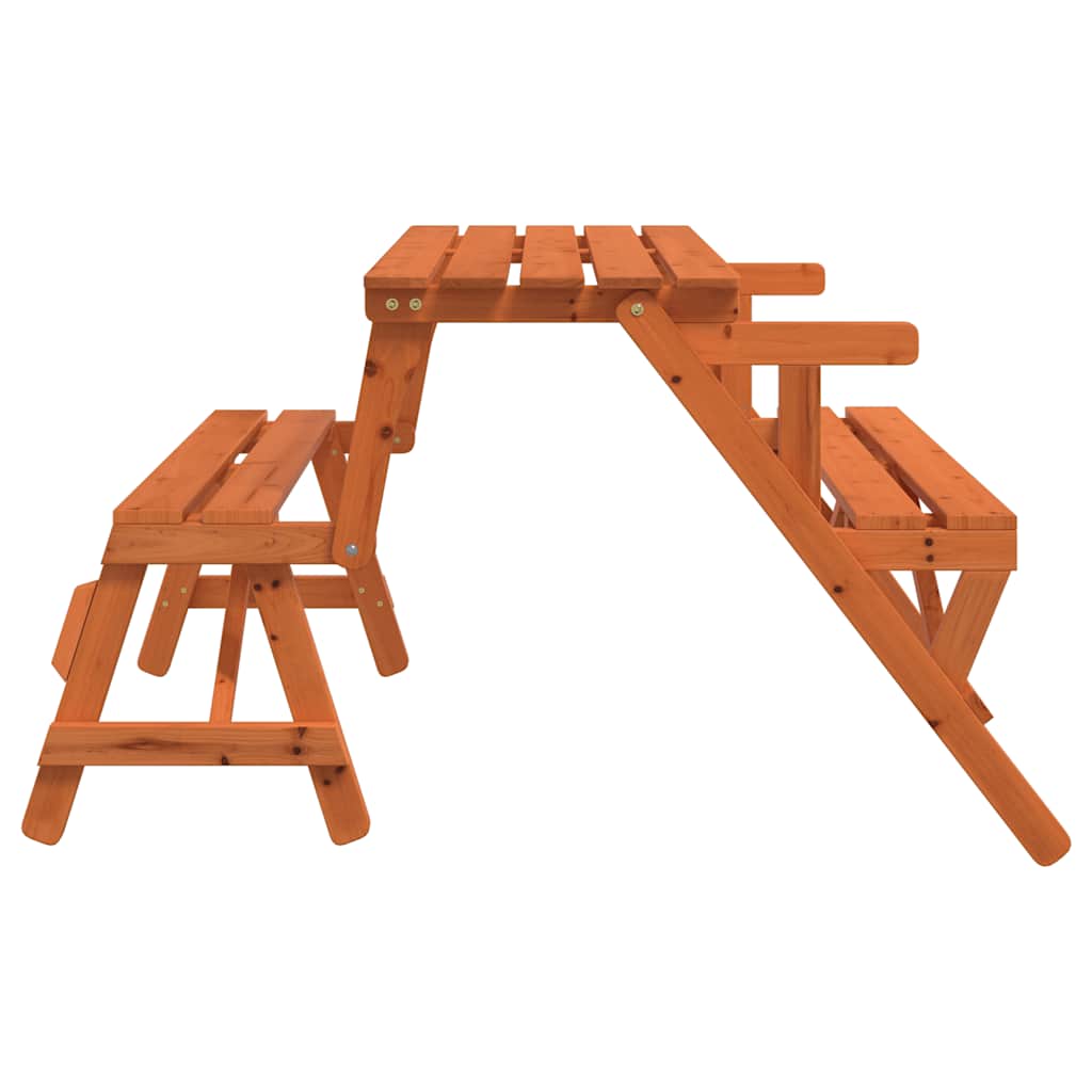 Piknikbord med benker gran 2-i-1 konvertibelt vidaXL