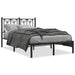 Sengeramme i metall med hodegavl svart 120x190 cm