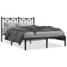 Sengeramme i metall med hodegavl svart 135x190 cm