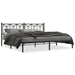 Sengeramme i metall med sengegavl svart 193x203 cm