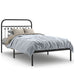 Sengeramme i metall med hodegavl svart 100x190 cm