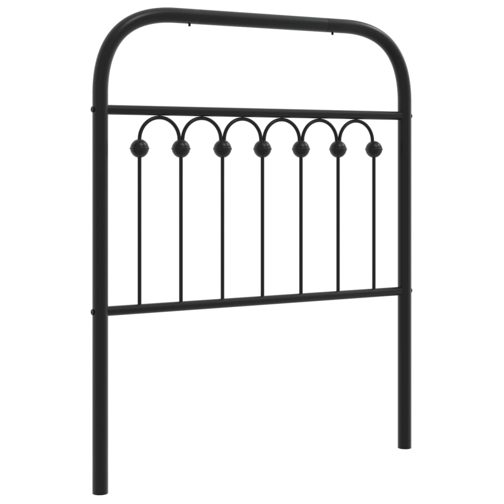 Utskiftbar sengegavl i metall svart 75 cm