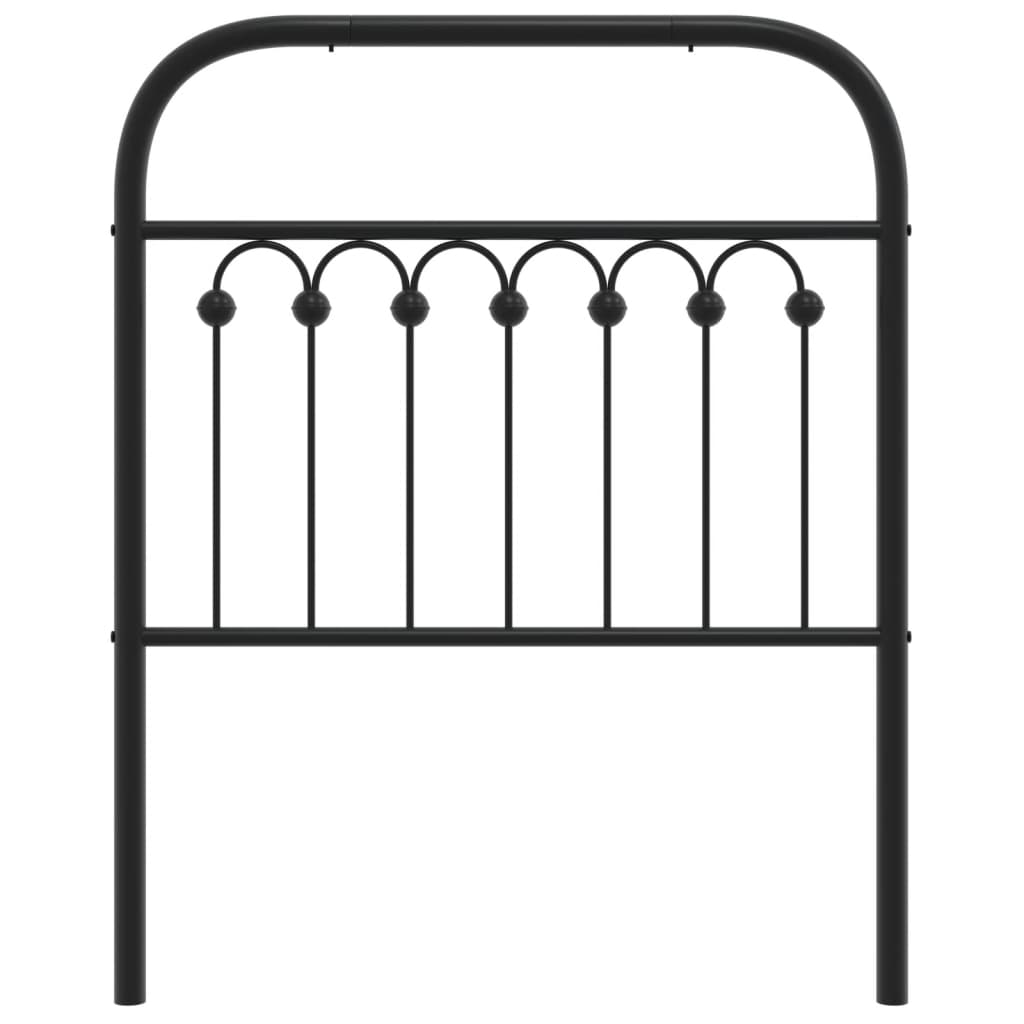 Utskiftbar sengegavl i metall svart 75 cm