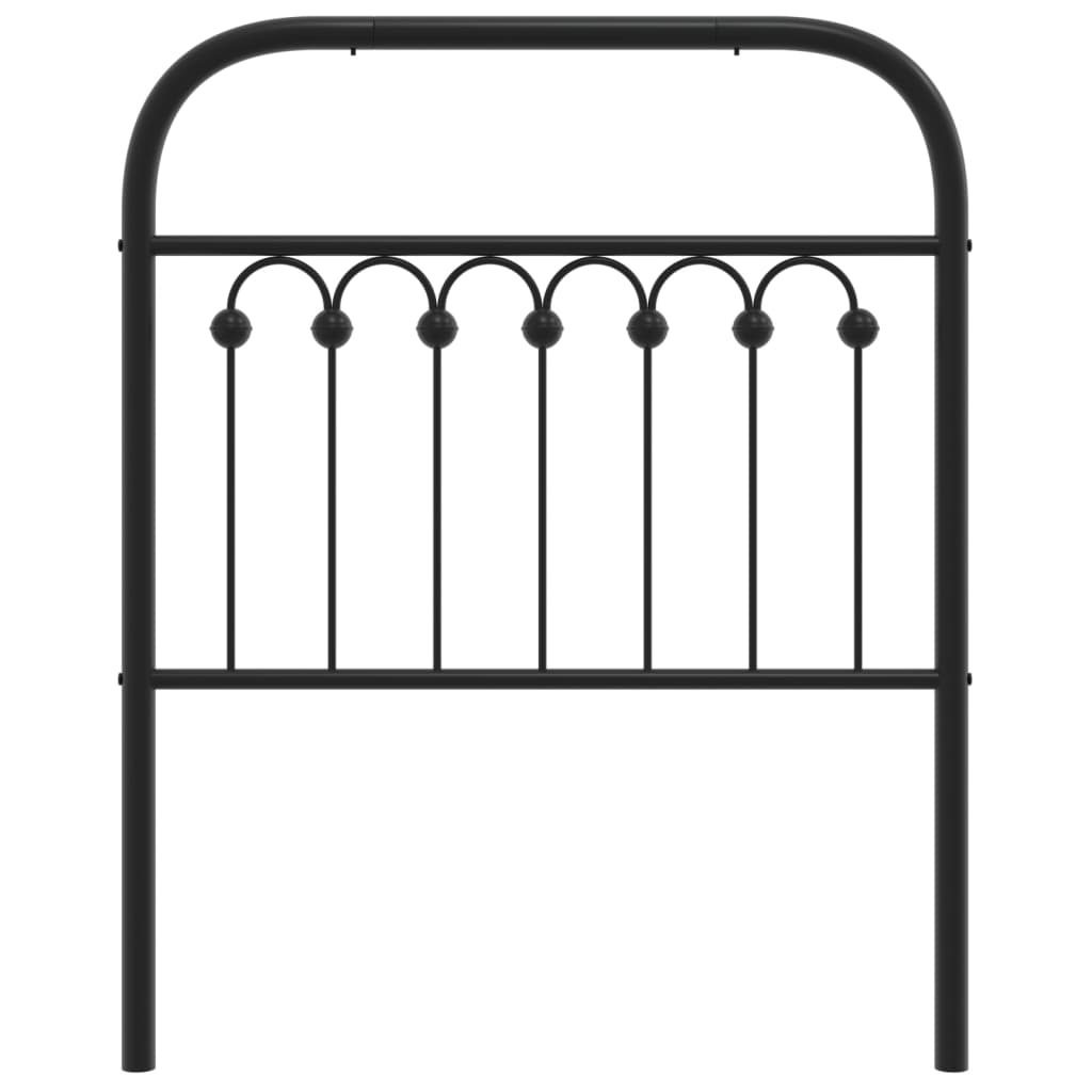 Utskiftbar sengegavl i metall svart 80 cm
