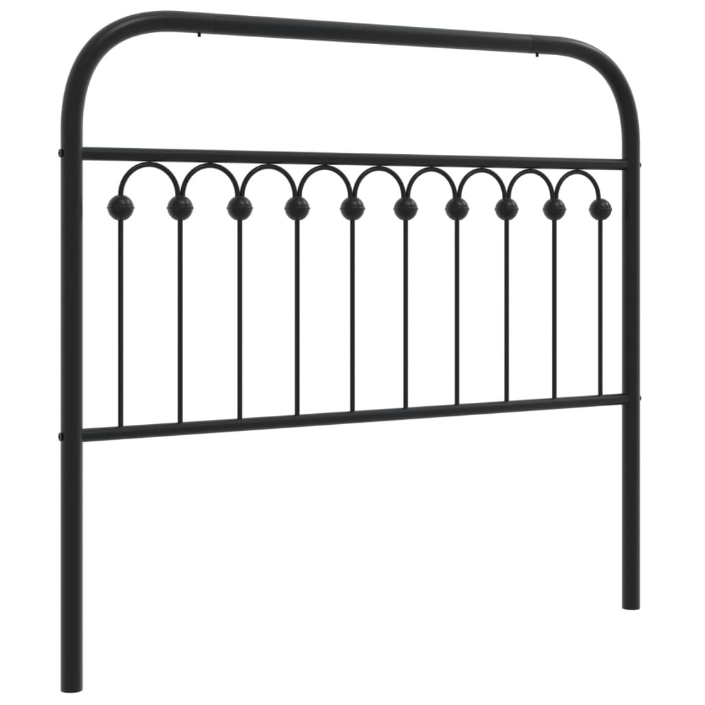 Utskiftbar sengegavl i metall svart 107 cm