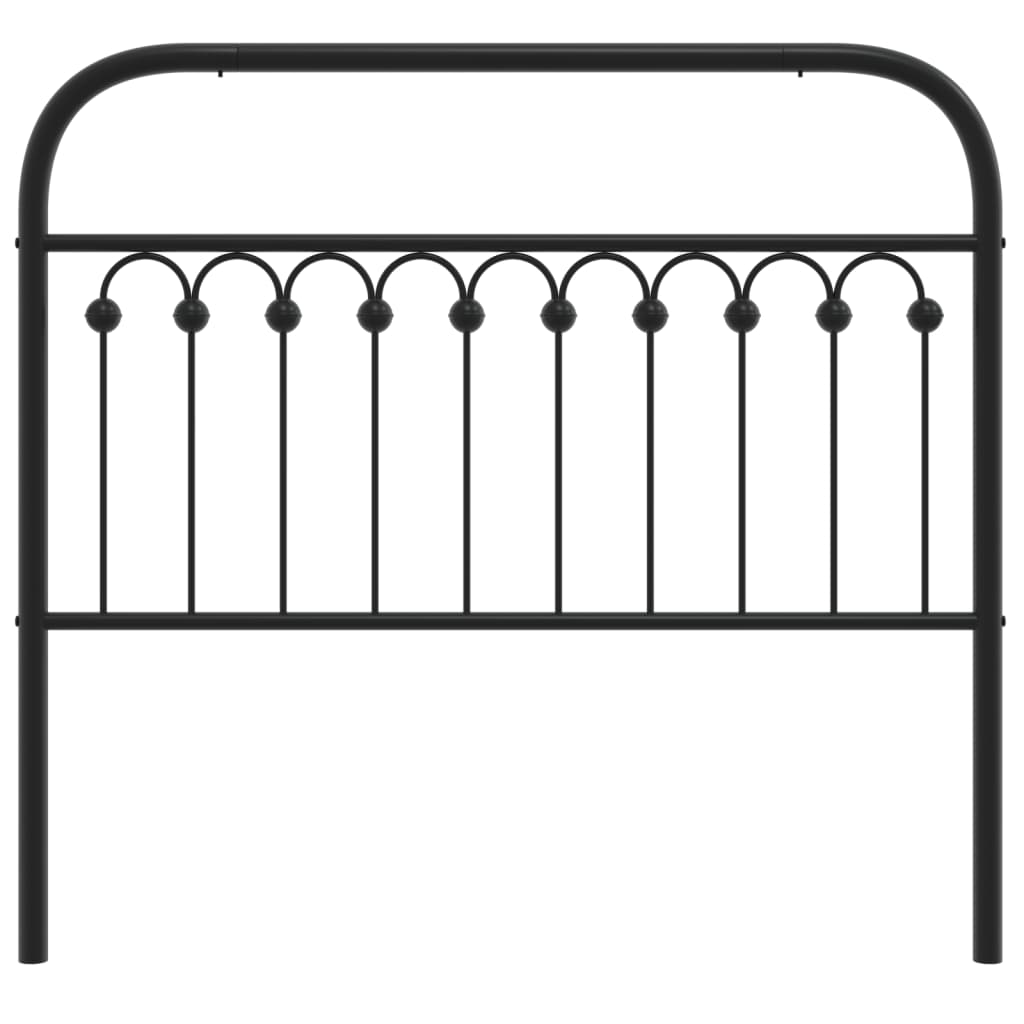 Utskiftbar sengegavl i metall svart 107 cm