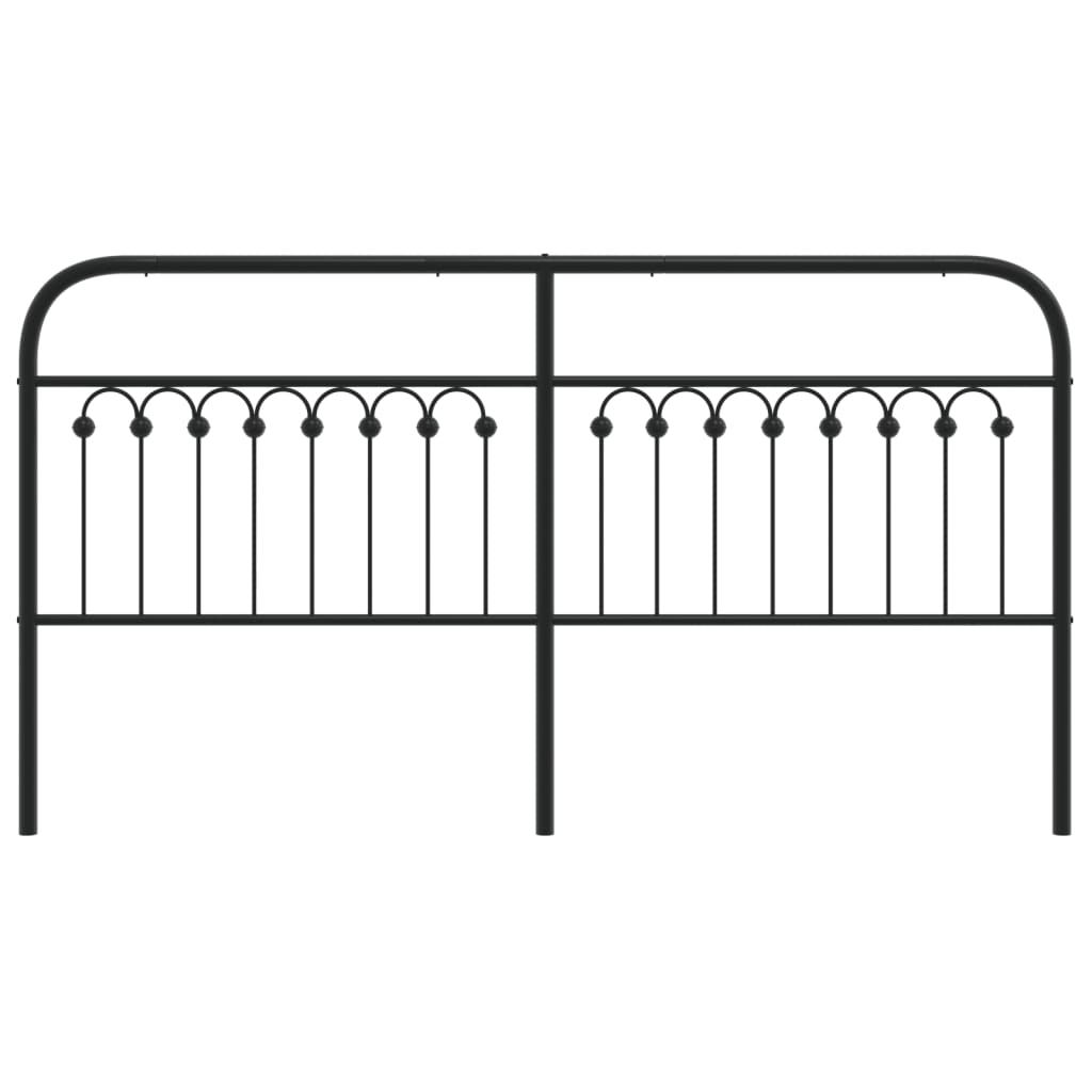 Utskiftbar sengegavl i metall svart 180 cm