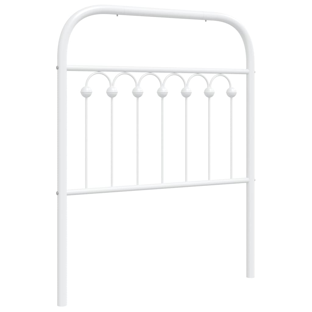 Utskiftbar sengegavl i metall hvit 75 cm