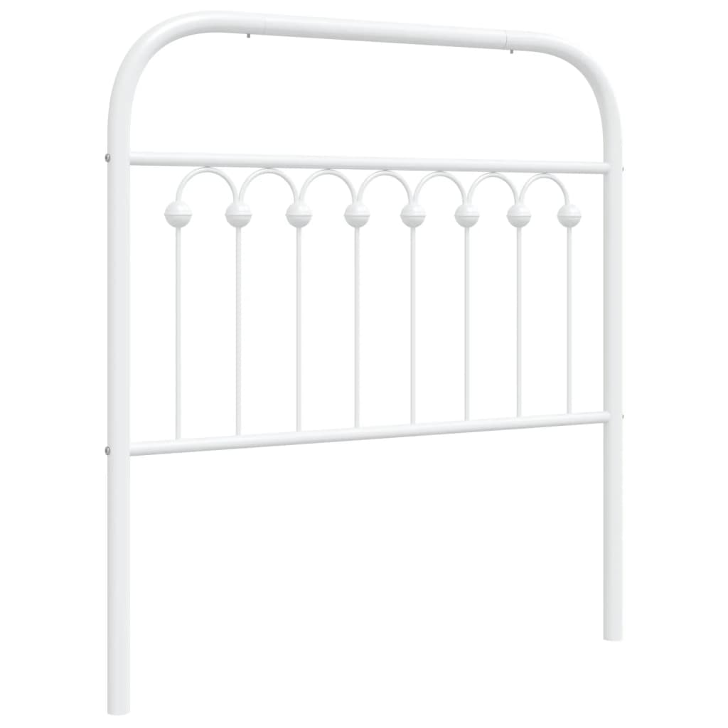 Utskiftbar sengegavl i metall hvit 90 cm