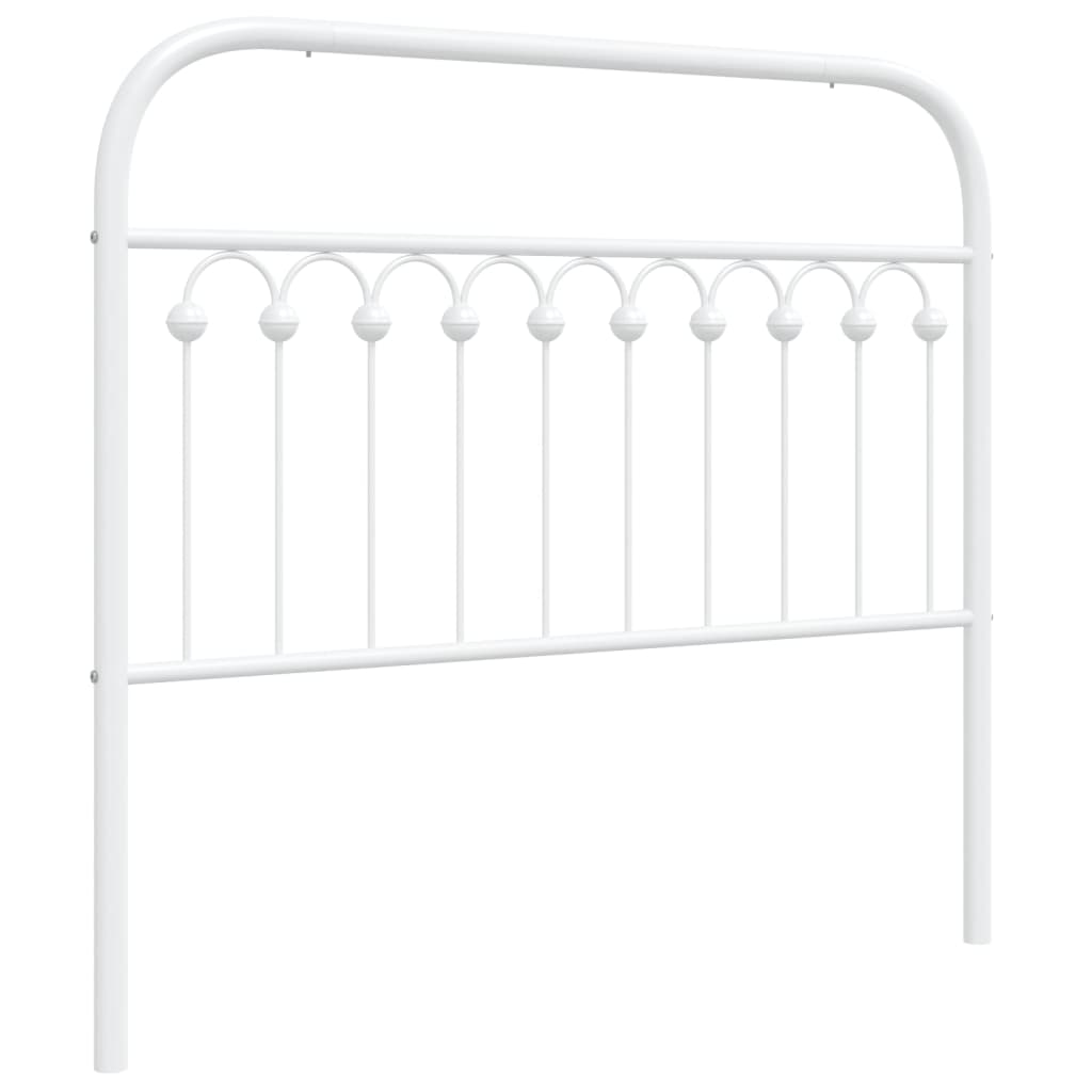 Utskiftbar sengegavl i metall hvit 107 cm