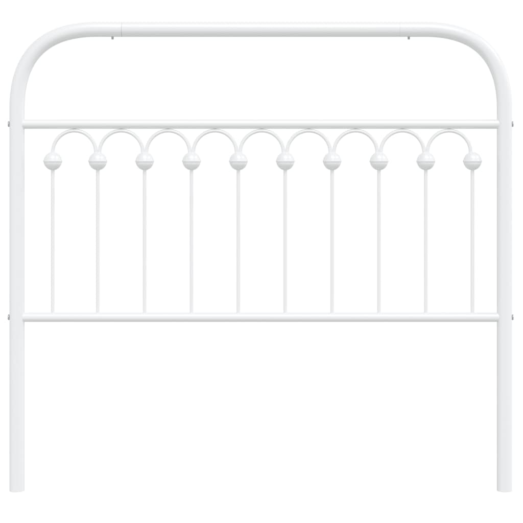 Utskiftbar sengegavl i metall hvit 107 cm