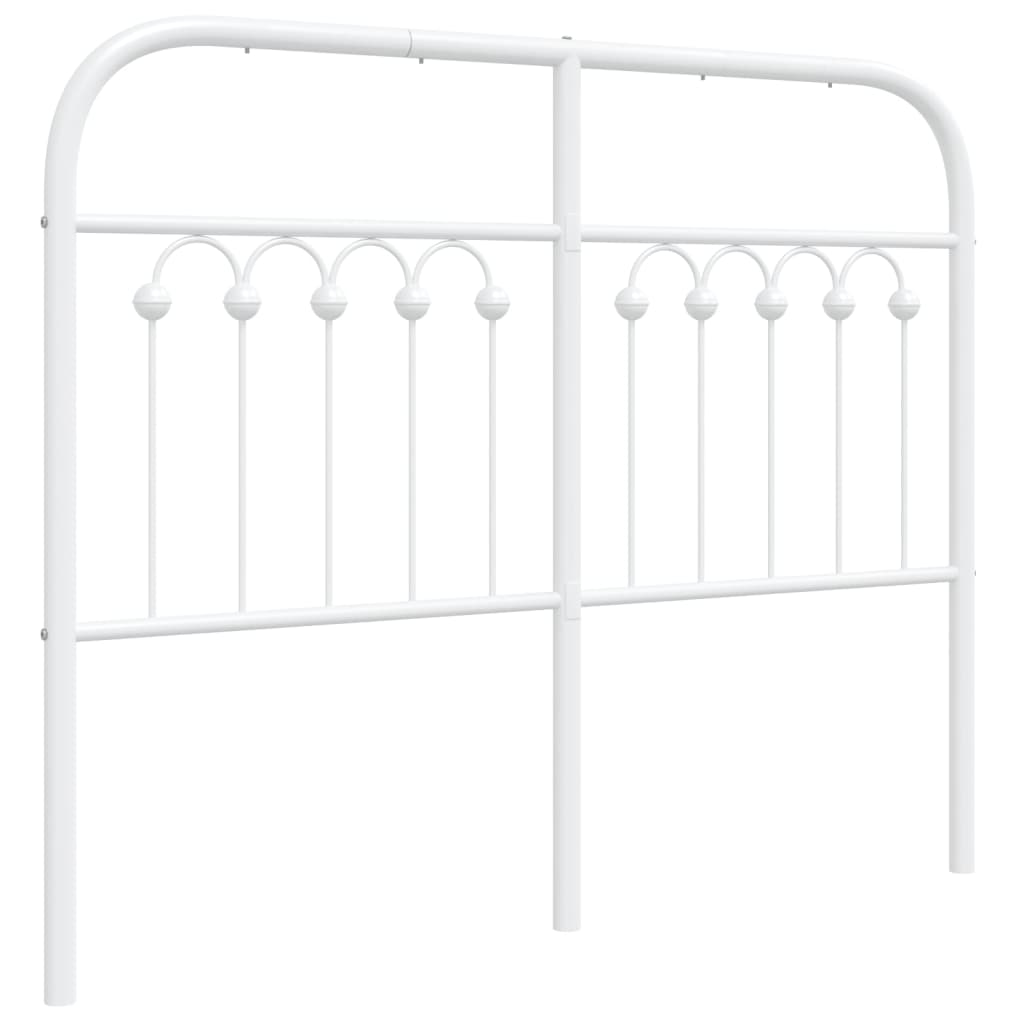 Utskiftbar sengegavl i metall hvit 120 cm