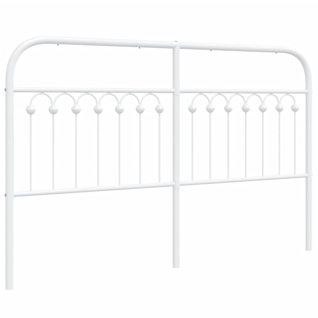 Utskiftbar sengegavl i metall hvit 150 cm