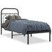 Sengeramme i metall med hodegavl svart 75x190 cm