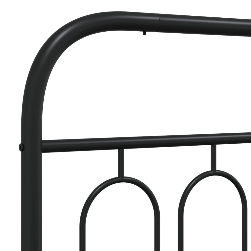 Sengeramme i metall med hodegavl svart 107x203 cm