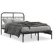 Sengeramme i metall med hodegavl svart 120x190 cm