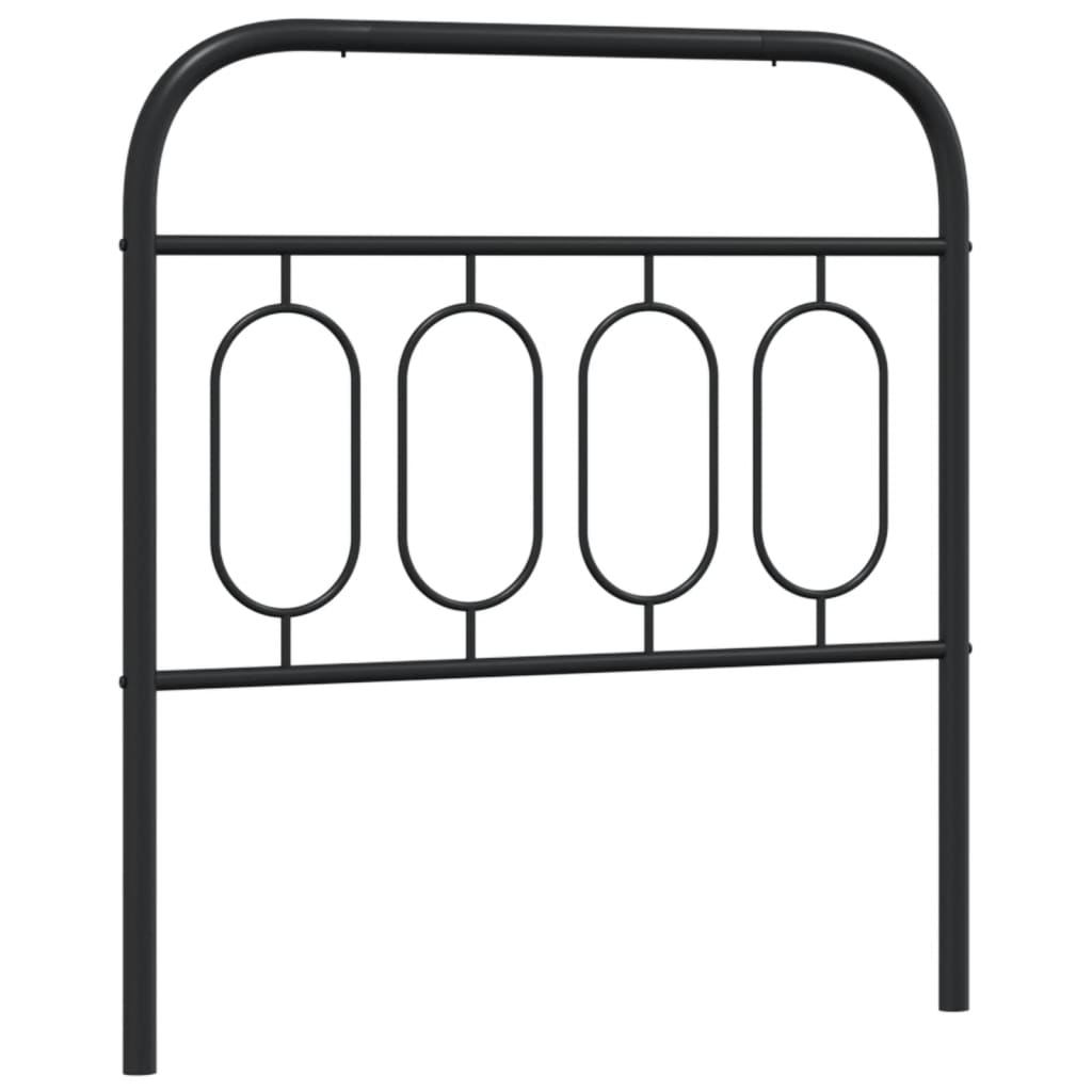 Utskiftbar sengegavl i metall svart 90 cm