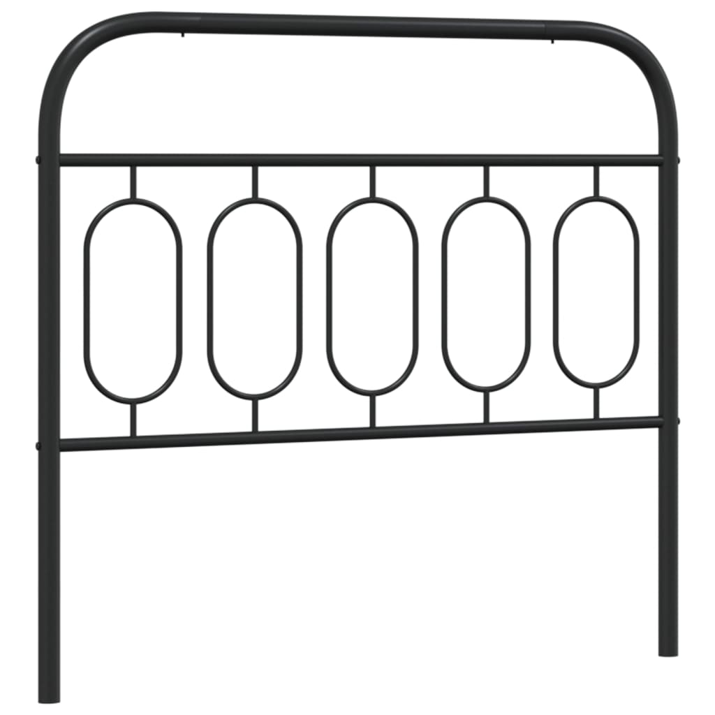 Utskiftbar sengegavl i metall svart 100 cm