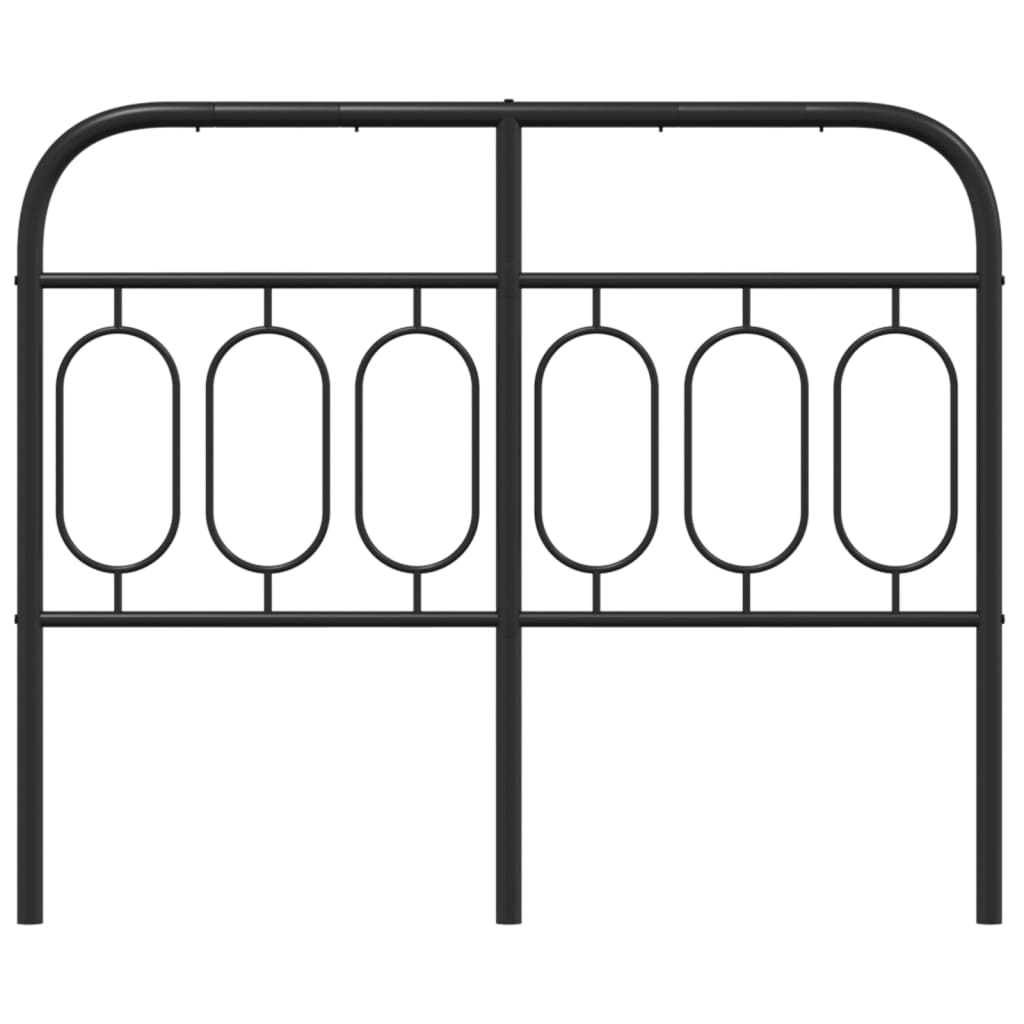 Utskiftbar sengegavl i metall svart 120 cm