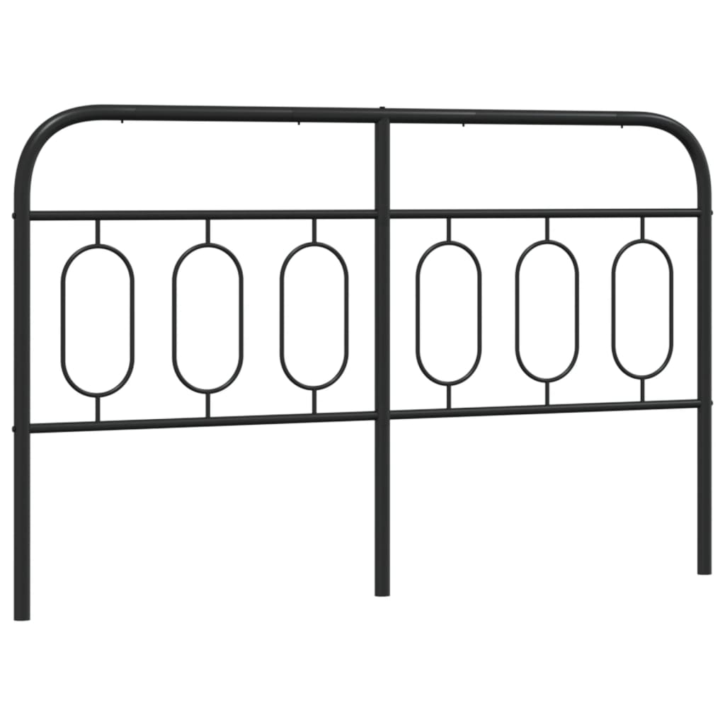 Utskiftbar sengegavl i metall svart 137 cm