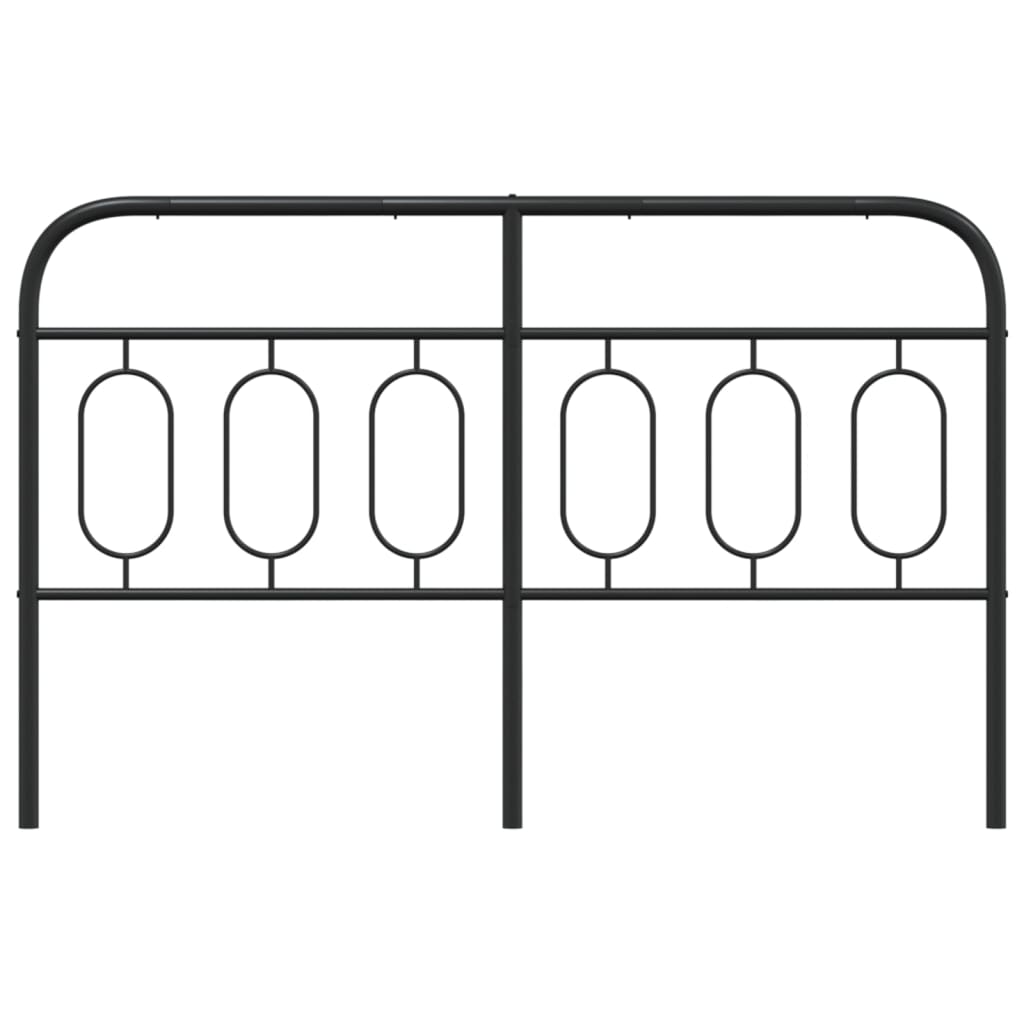 Utskiftbar sengegavl i metall svart 137 cm