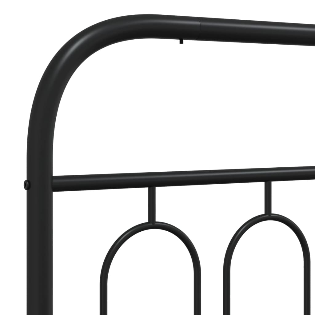 Utskiftbar sengegavl i metall svart 137 cm