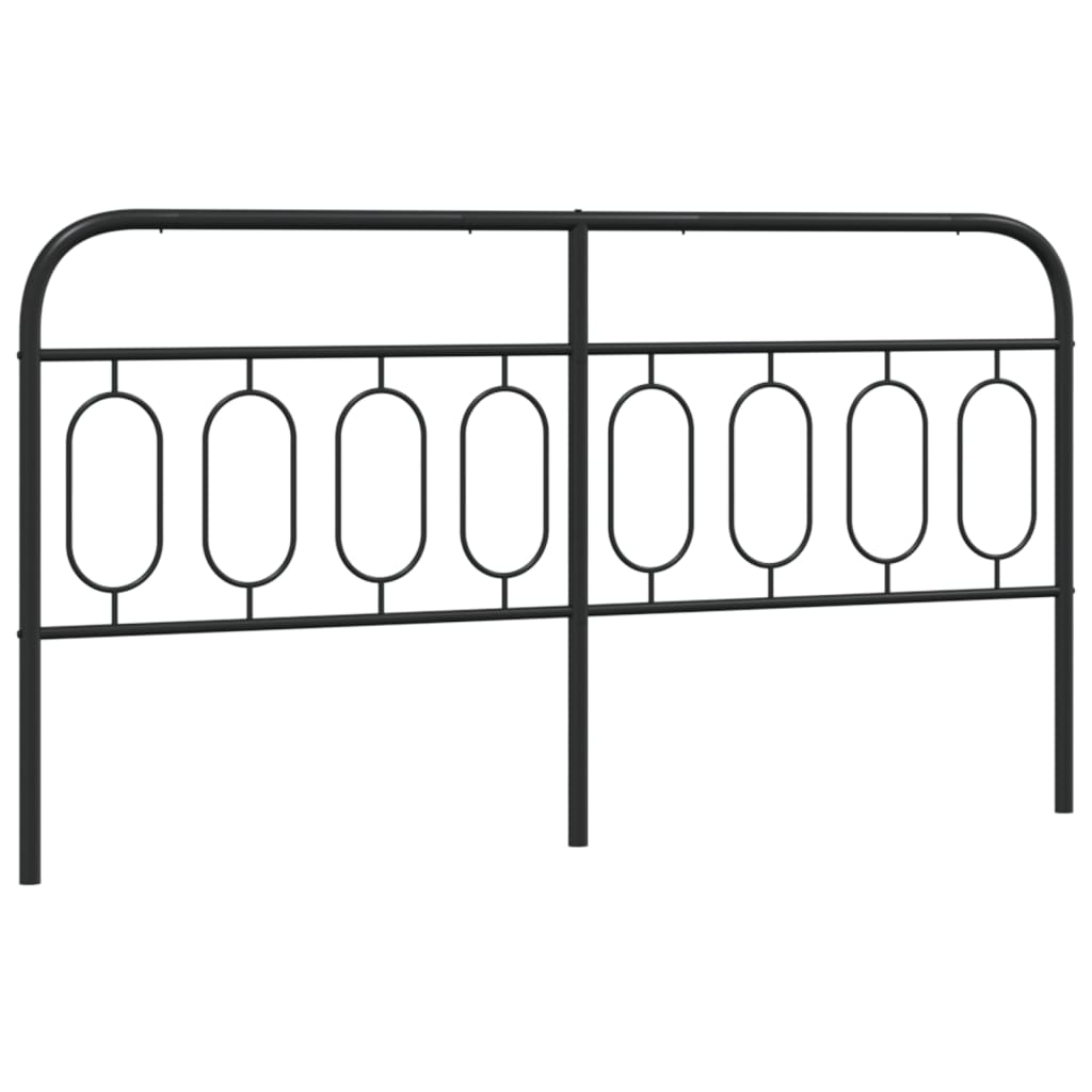 Utskiftbar sengegavl i metall svart 193 cm