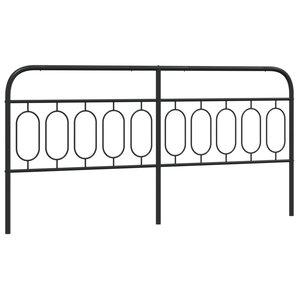 Utskiftbar sengegavl i metall svart 200 cm