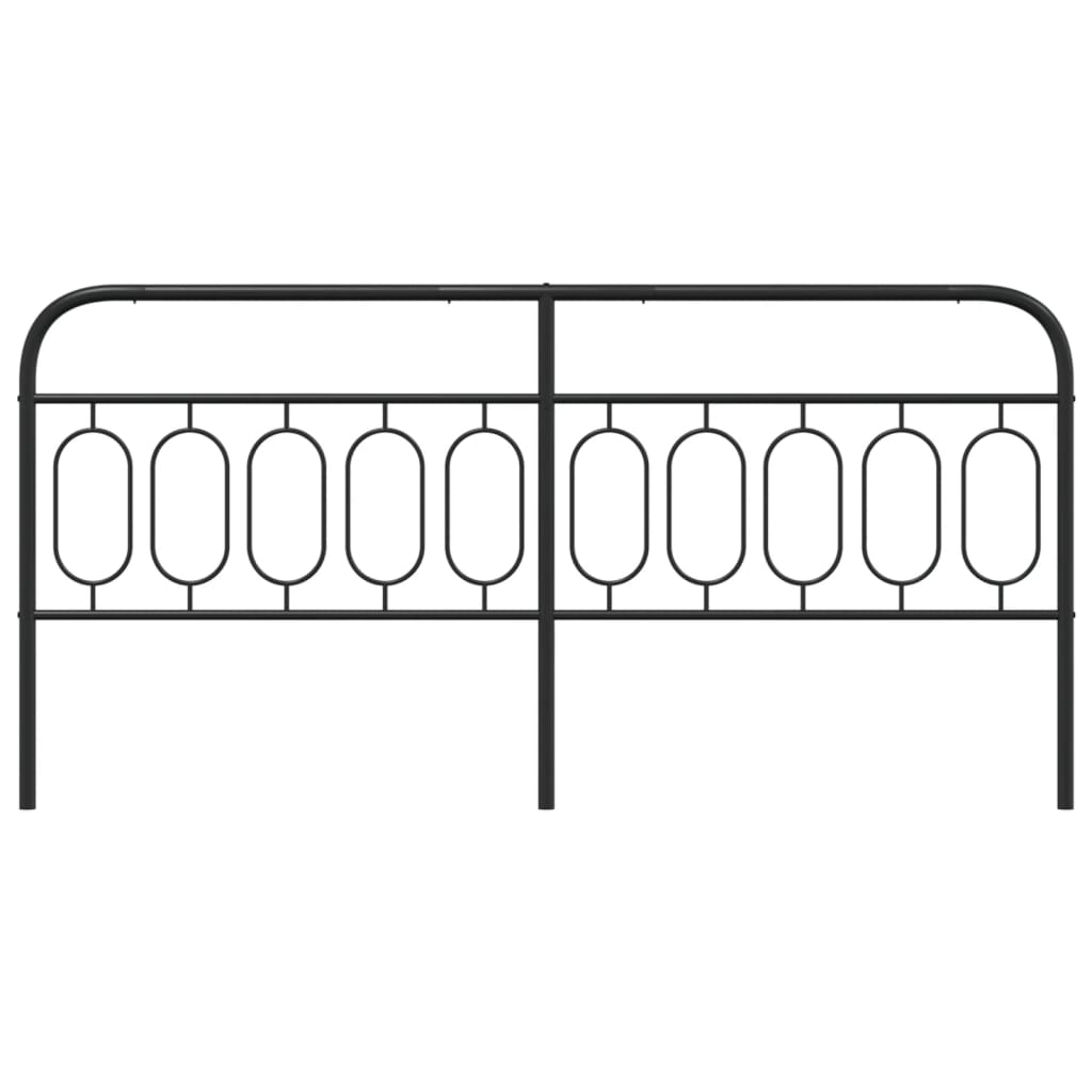 Utskiftbar sengegavl i metall svart 200 cm