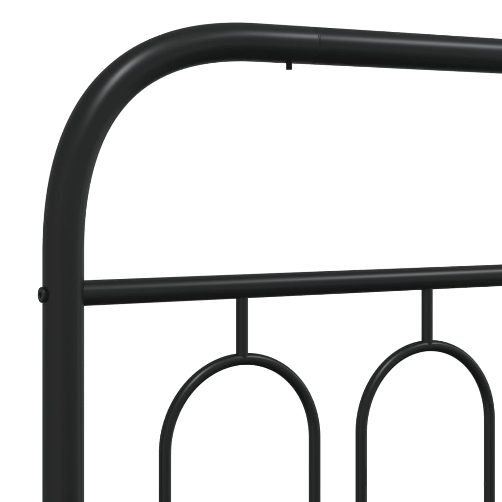 Utskiftbar sengegavl i metall svart 200 cm