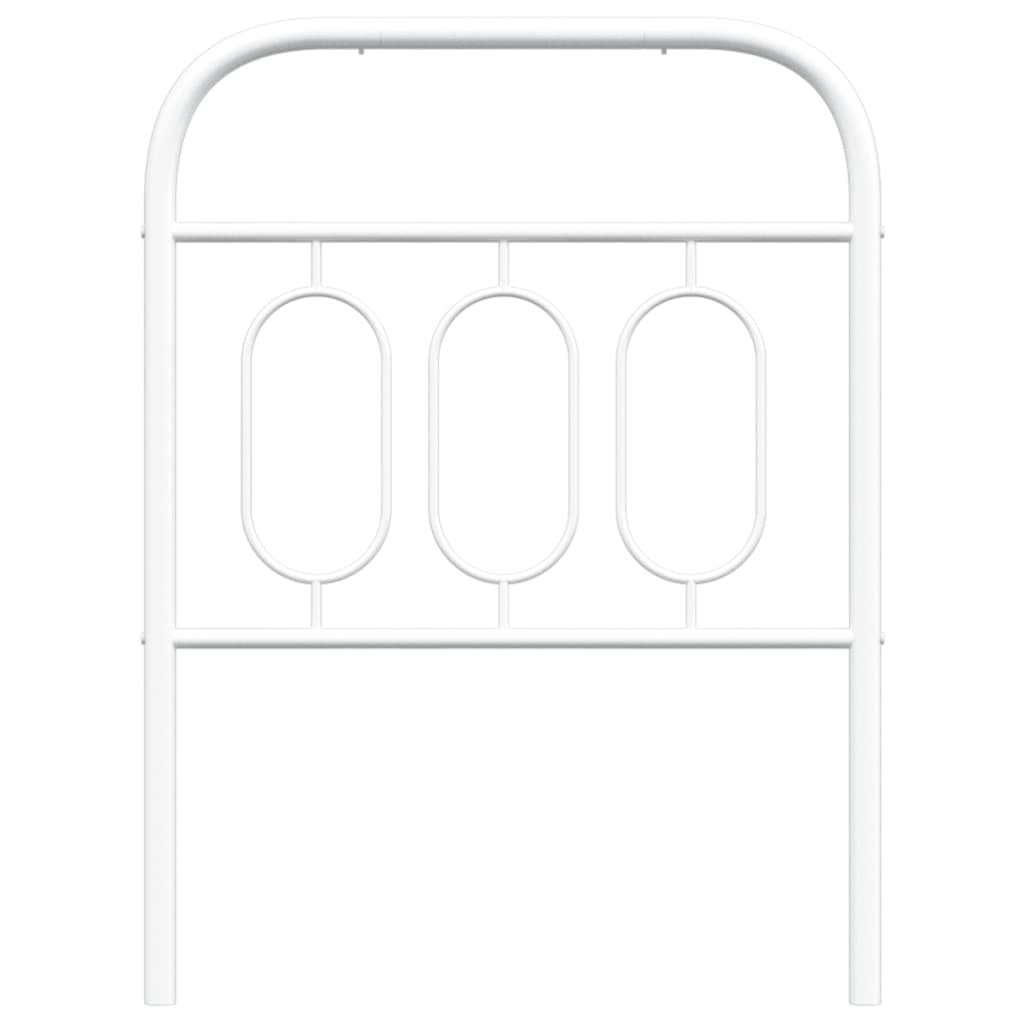 Utskiftbar sengegavl i metall hvit 75 cm