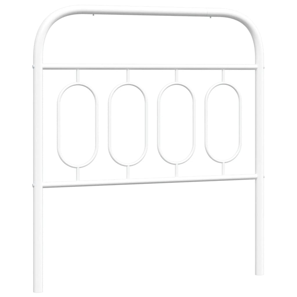 Utskiftbar sengegavl i metall hvit 90 cm